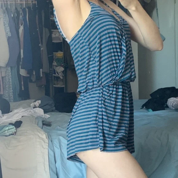 AEO Stripped Romper - Picture 2 of 2